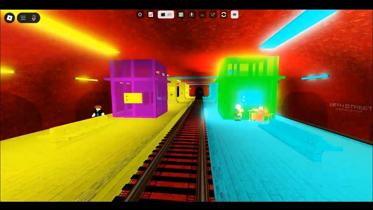NYC Subway Automated: New 66th Street-Lincoln Center station with rainbows