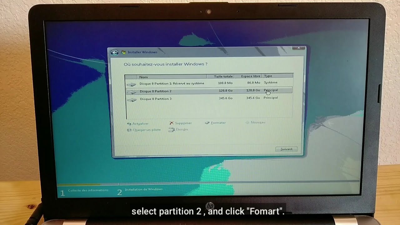 how to install and partition Windows 7