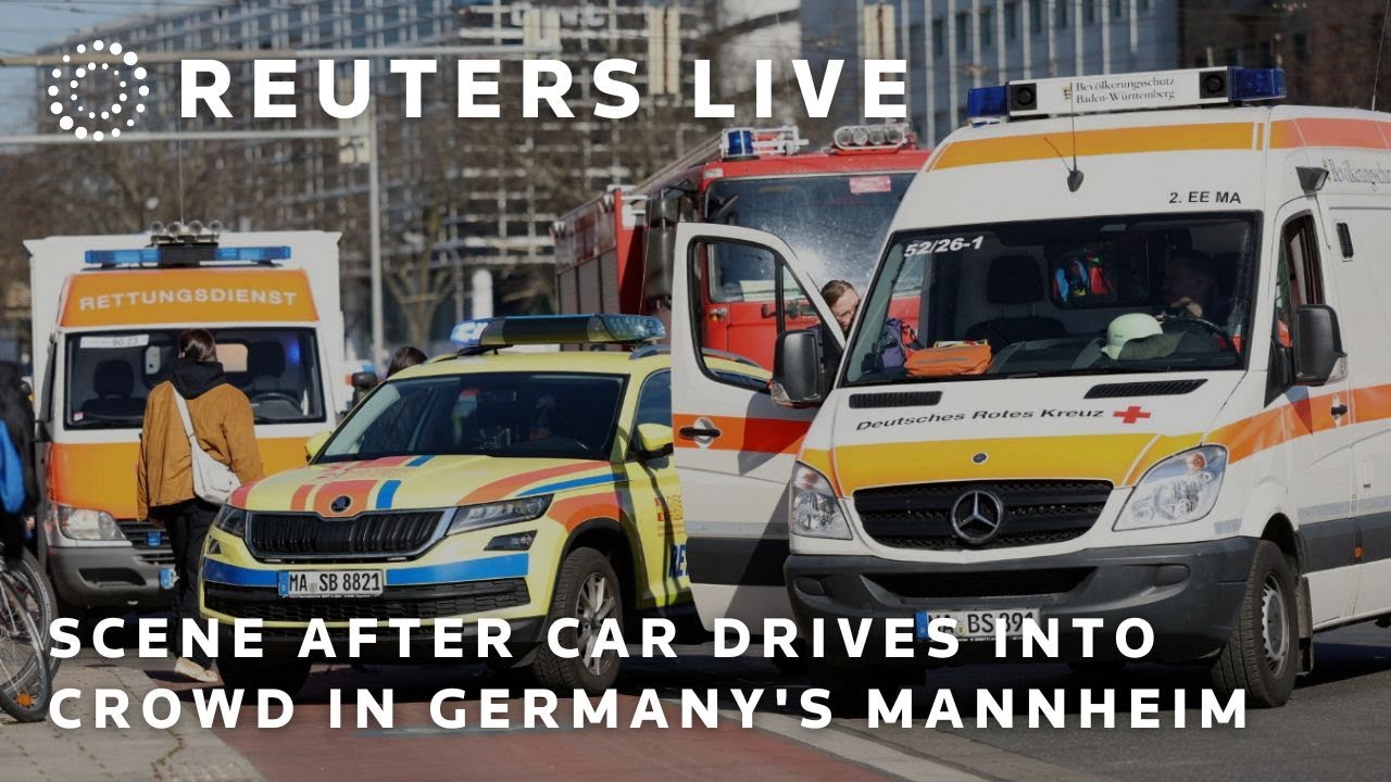 LIVE: Scene after car drives into crowd in Germany's Mannheim