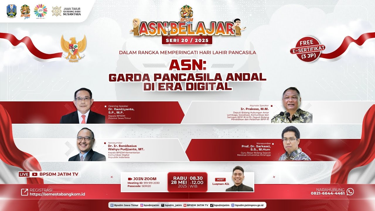 ASN Belajar Seri 20 | 2025 - ASN: Garda Pancasila Andal Di Era Digital