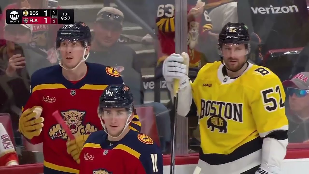 Sandis Vilmanis illegal check to the head of Charlie McAvoy, Bruins @ Panthers - 4th Feb 2026