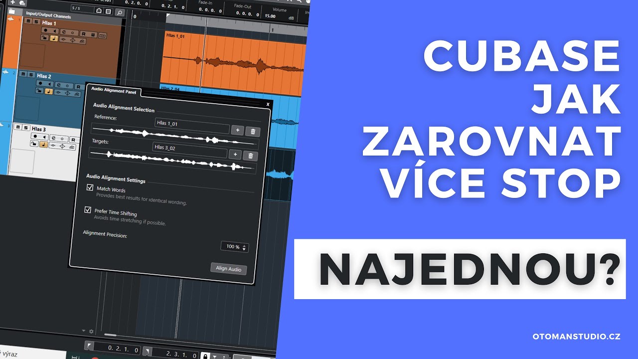 Cubase - Jak Zarovnat více stop NAJEDNOU? - @oTomanStudio.cz