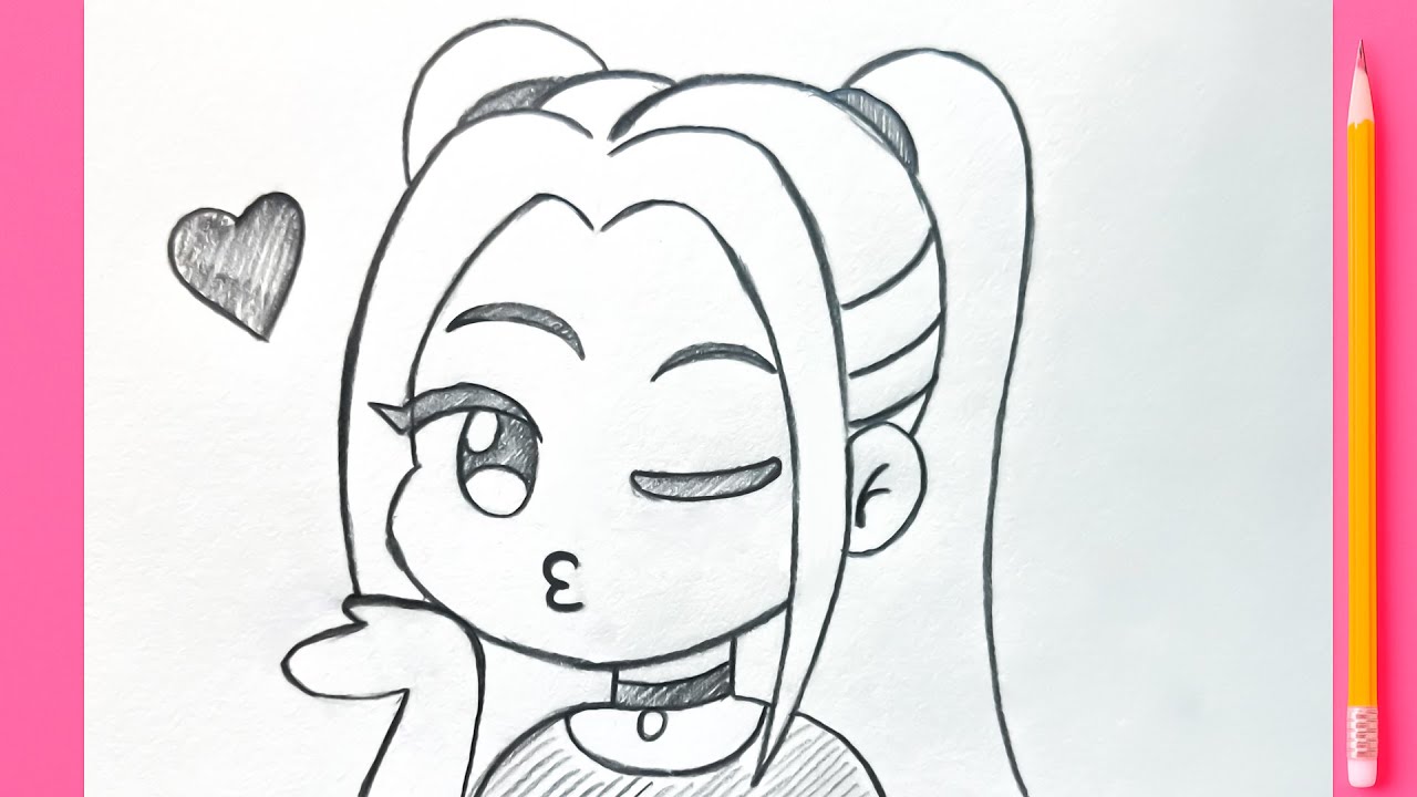 Cómo dibujar a Mira de K-pop Demon Hunter paso a paso ✏️💙 | Dibujo a lápiz fácil 2026 🎶✨