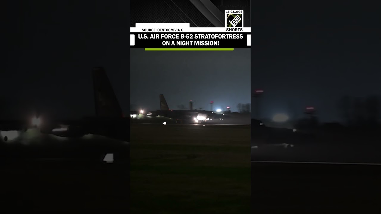 Watch: U.S. Air Force B-52 Stratofortress takes off for a night mission during Operation Epic Fury