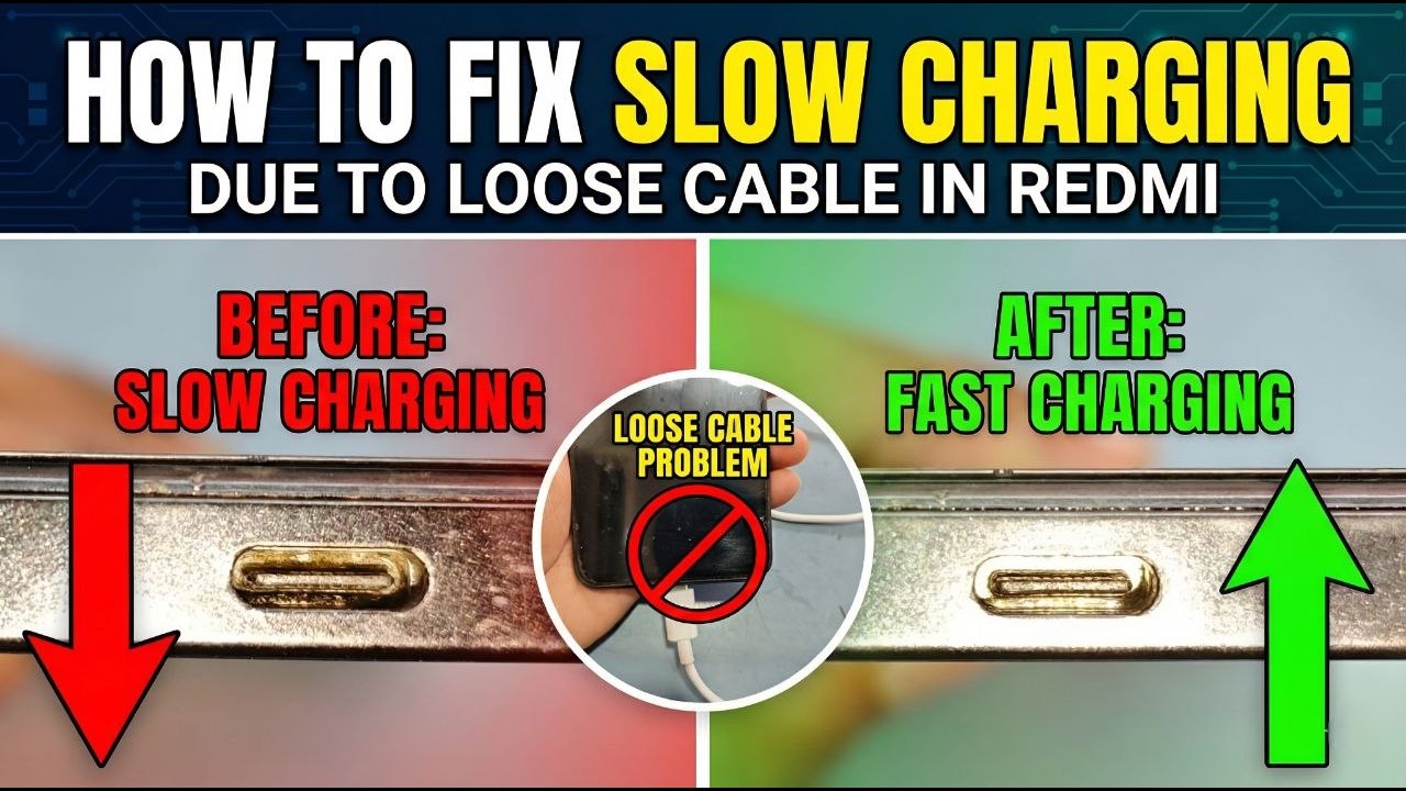 Android Slow Charging Fix ⚡ Redmi Slow Charging Solution | Cable Not Connecting Problem Solved