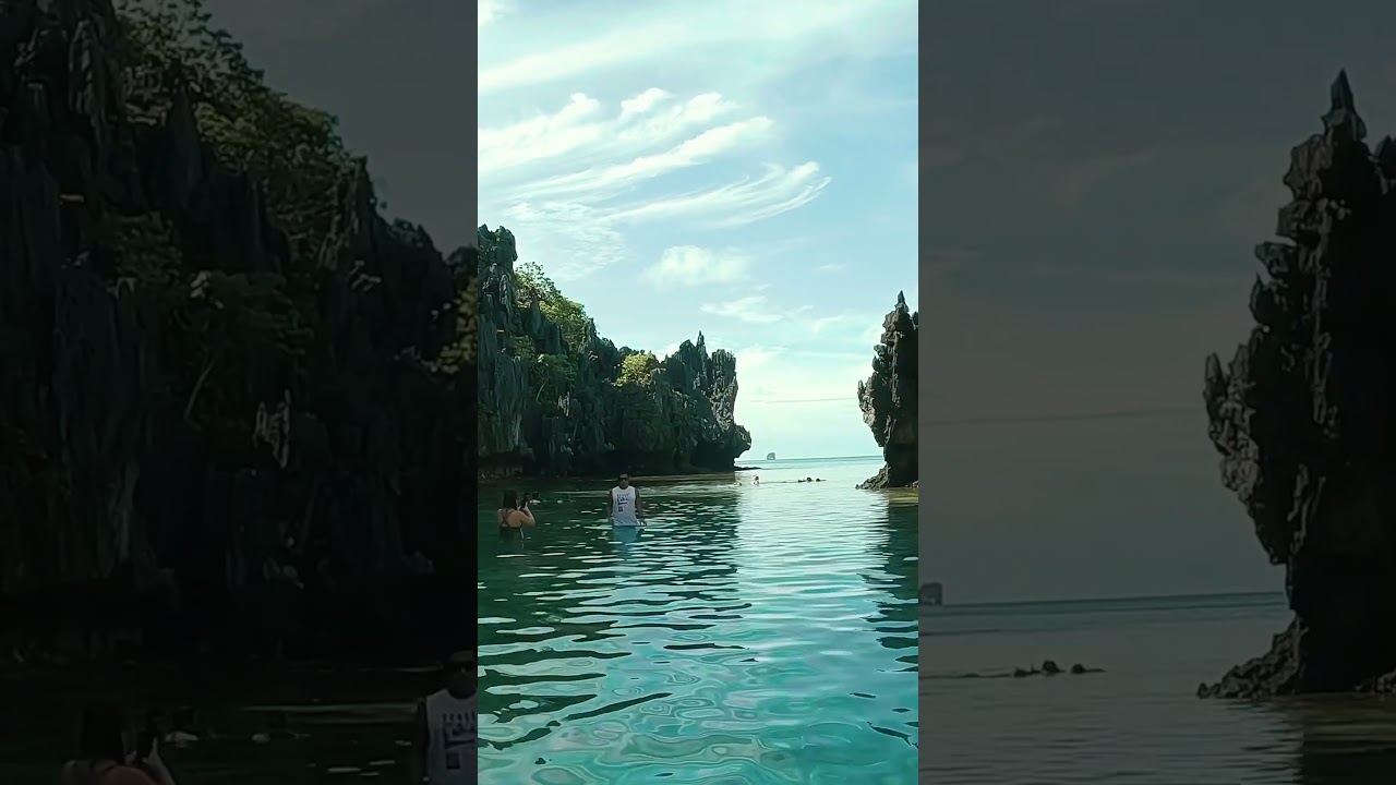 Hidden Beach is hidden for a reason 😱El Nido - Philippines