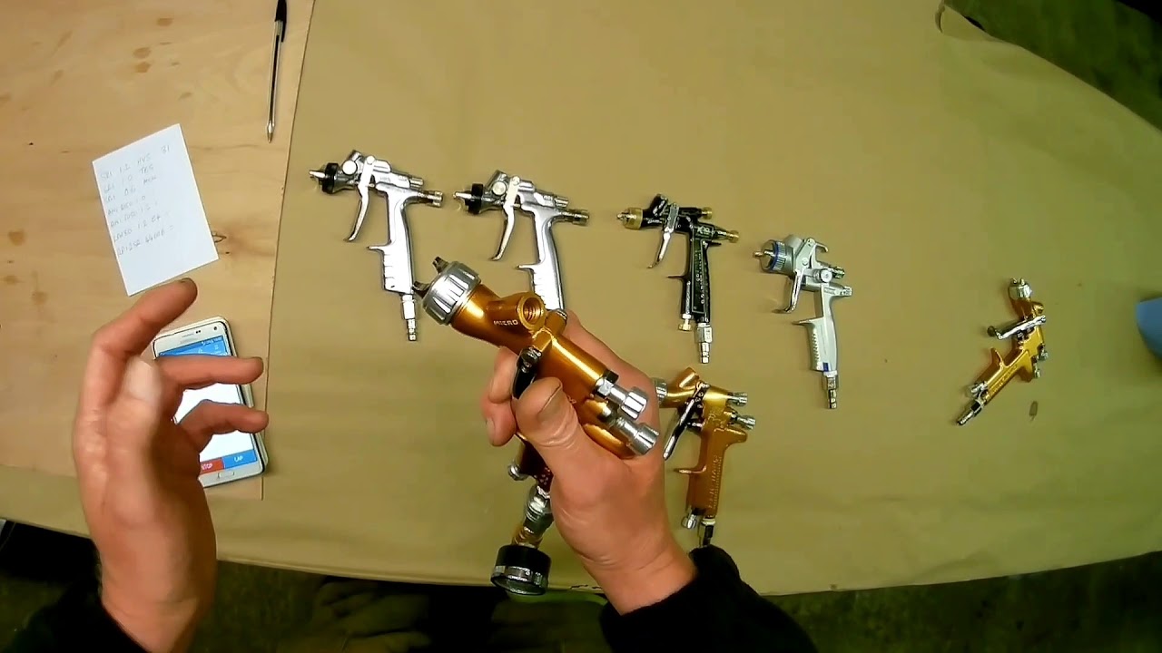 How Much Air Does A Spray Gun Use? Mini Iwata LPH80 ANI R150 Devilbiss SRI Pro Lite Sata 4400BR RP
