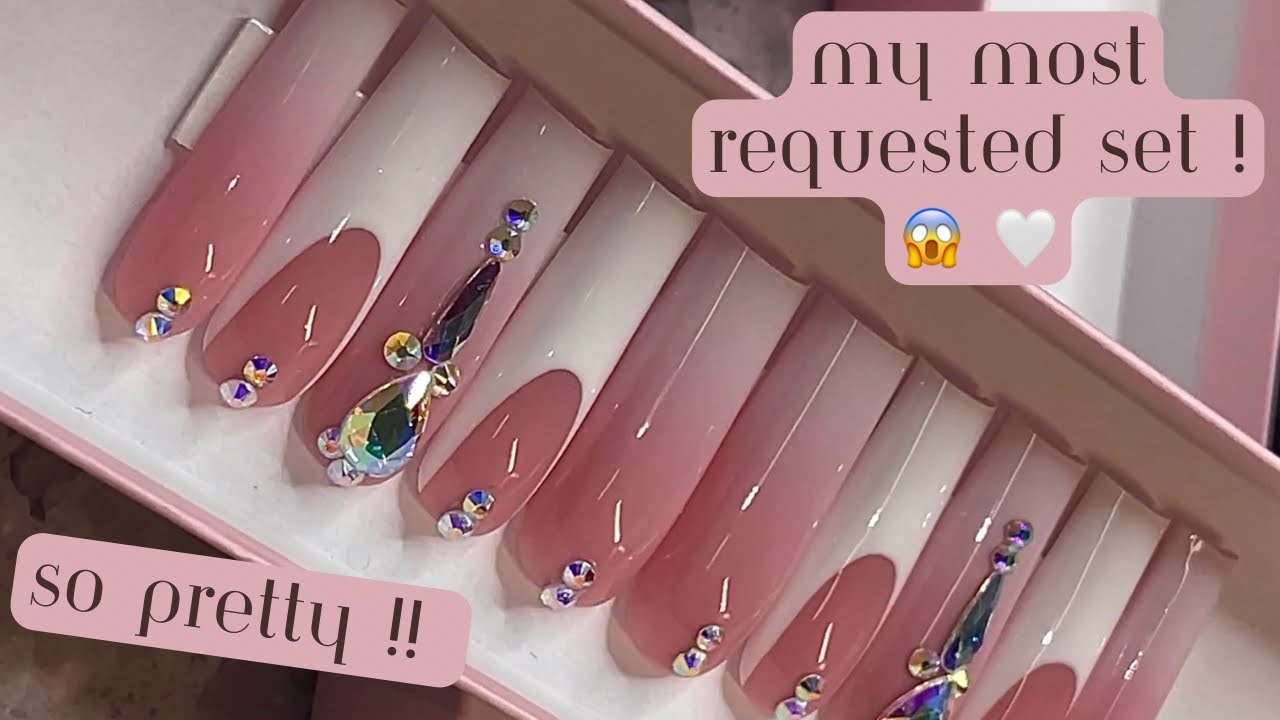 FLAWLESS GLAM OMBRE PRESS ON NAILS | HOW TO DO AN EASY OMBRE WITH GEL POLISH ! OMBRE GEL NAILS !!
