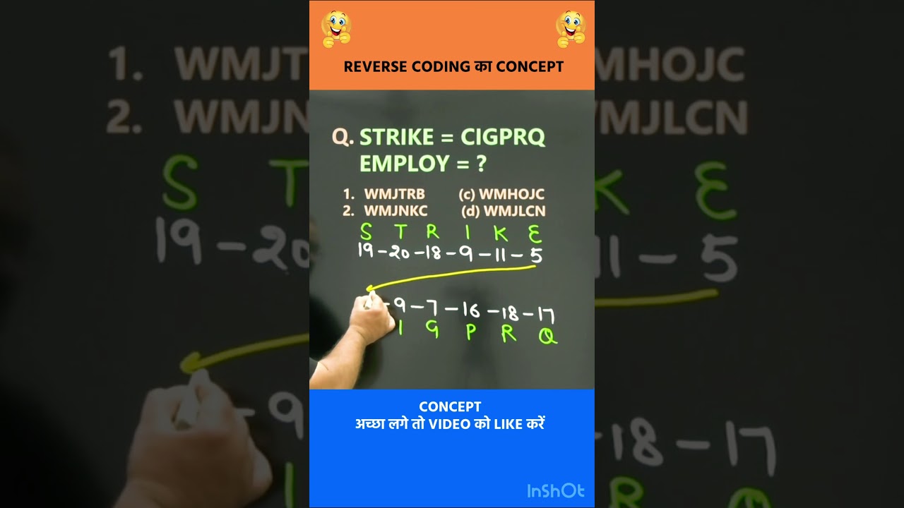 🔥REVERSE CODING | CODING DECODING | REASONING BY ROHIT SIR | #shorts #ssc #reasoning #radianmensa