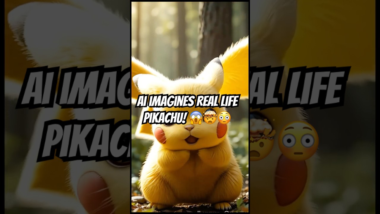 What If Pikachu Was Real? 🐭⚡ AI Brings Pok&eacute;mon to Life!  #shorts  #pokemon #pikachu #ai #pokemonai