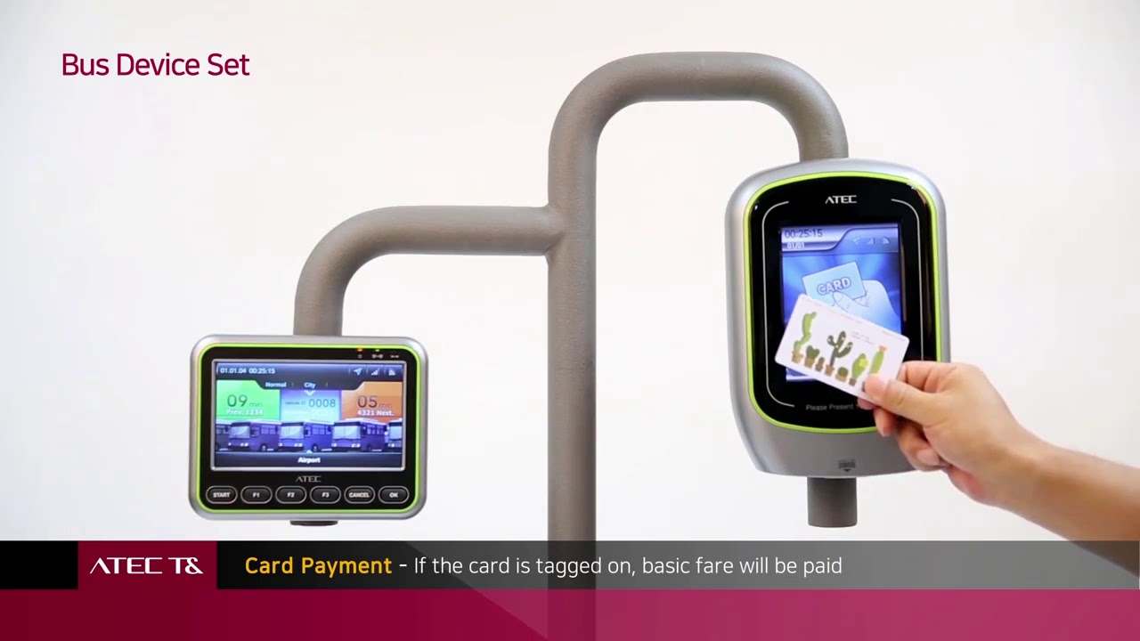 Bus automated fare collection system (Bus transportation card valiator)