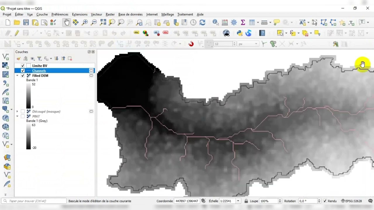 🔴 QGis : Création du Réseau Hydrographique d'un Bassin Versant avec Qgis (Partie 2)
