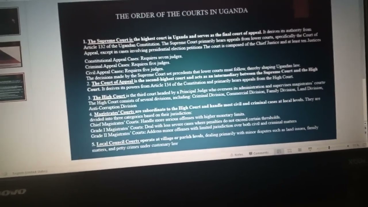 HIERARCHY OF COURTS IN UGANDA