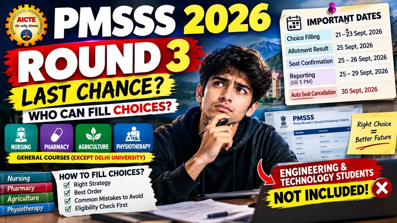 PMSSS 2026 🚨 ROUND 3: CHOICE FILLING STRATEGY | Who Can Fill Choices? LAST CHANCE?