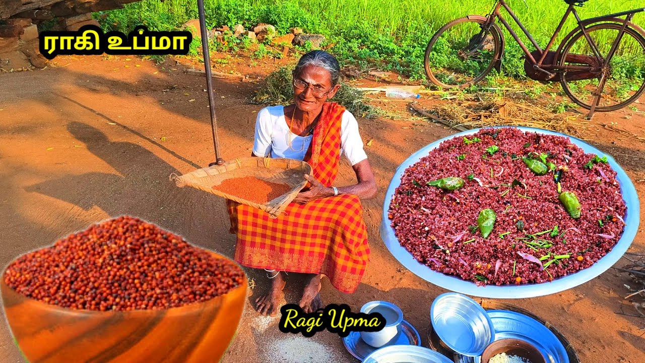 வாரம் ஒரு முறை #ராகி உப்புமா செய்யுங்க l #ragi upma l #raagiresipes l #indianfood  l #village #Upma