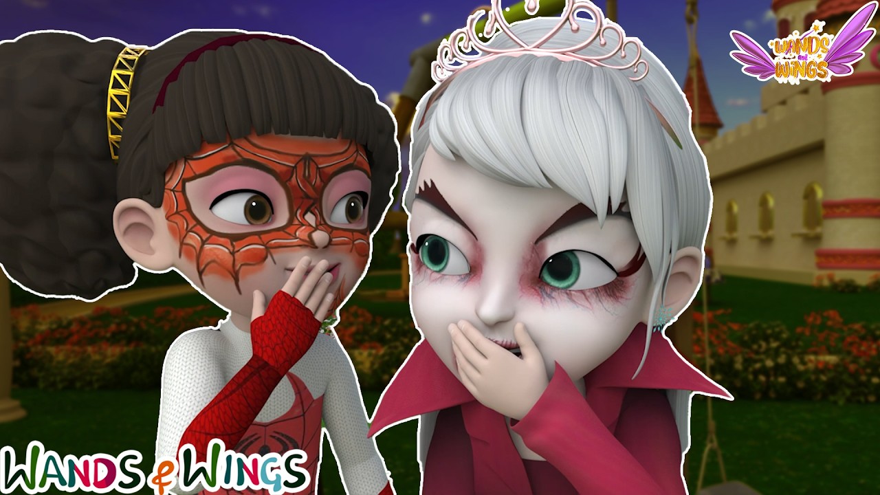 Canción de pintura facial🎭| Monstruo, vampiro, araña | Rimas infantiles divertidas | Varitas y alas