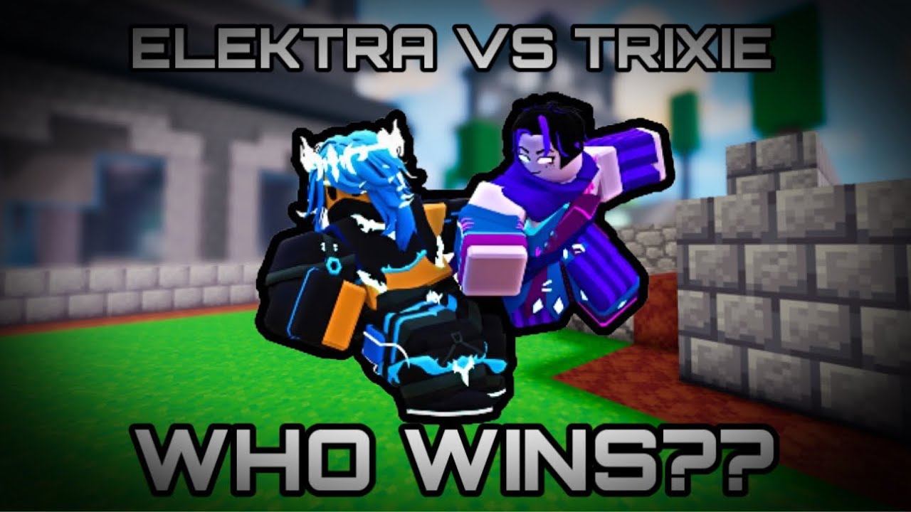 Elektra vs Trixie!! Who wins? | Roblox Bedwars