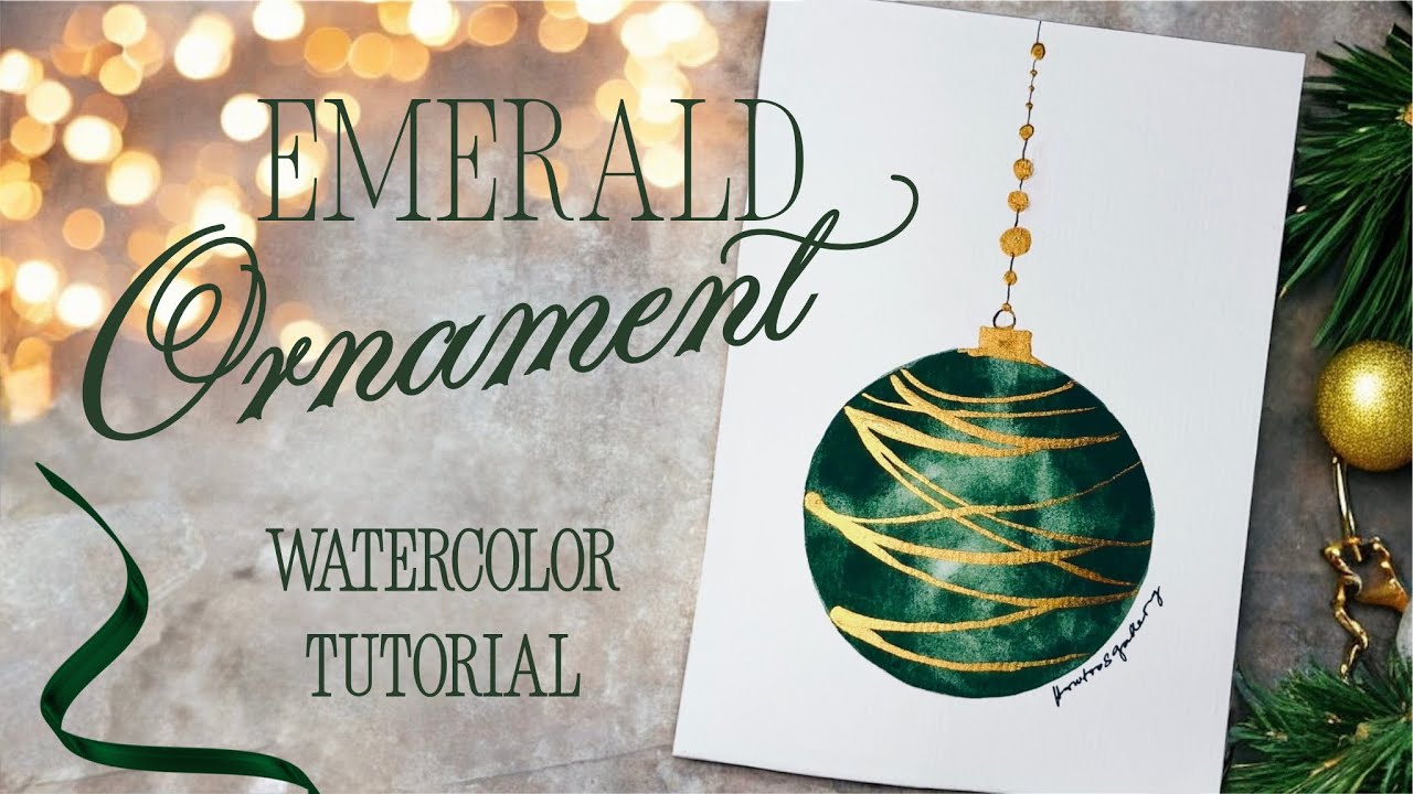 How to Paint Stunning Emerald Christmas Ornament (Easy DIY!)