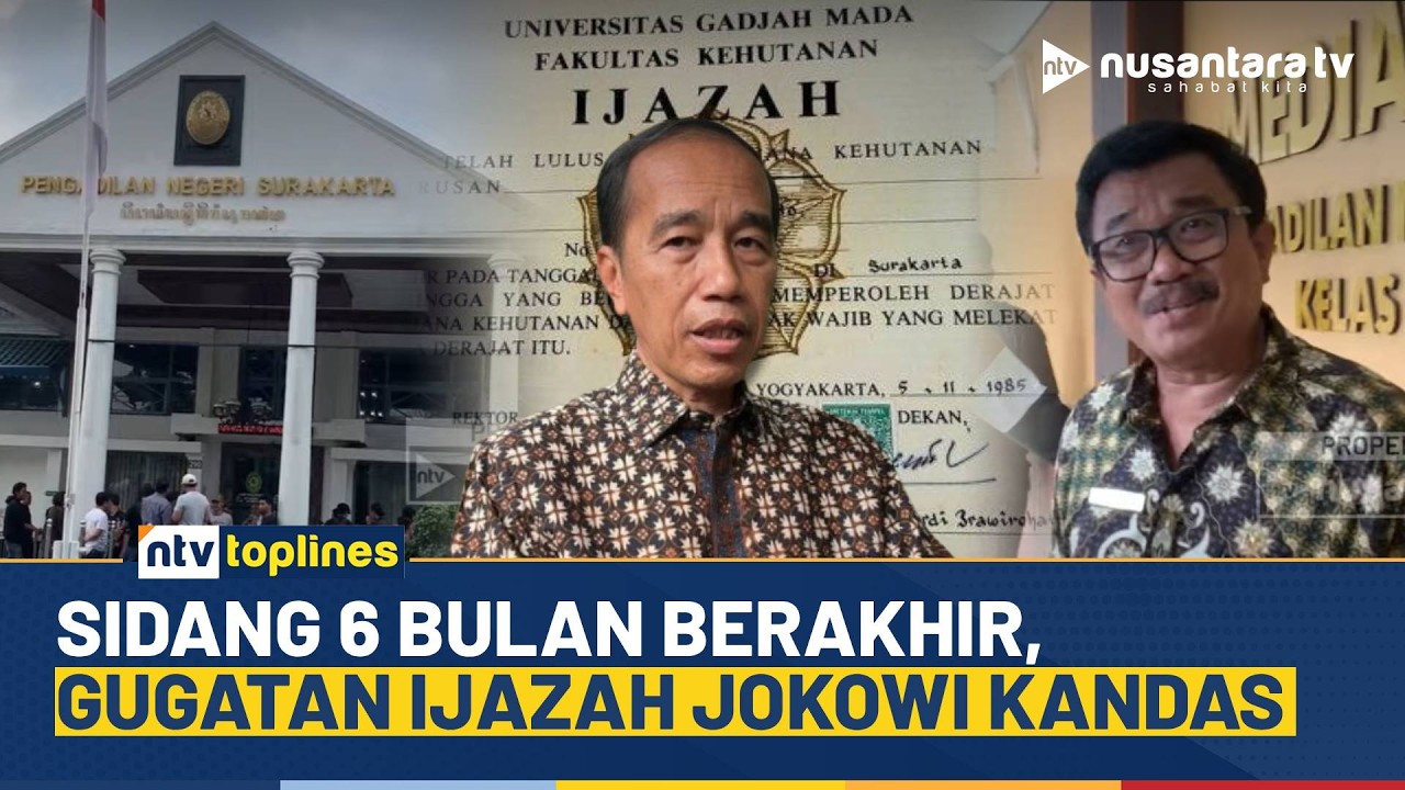 Hakim Tolak Gugatan, Sidang Polemik Ijazah Jokowi Kandas di Pengadilan Solo! | NTV TOPLINES