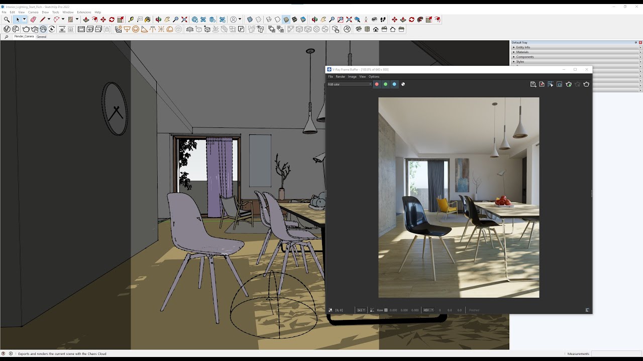 Cómo iluminar correctamente un interior con Sol y Cielo de V-Ray