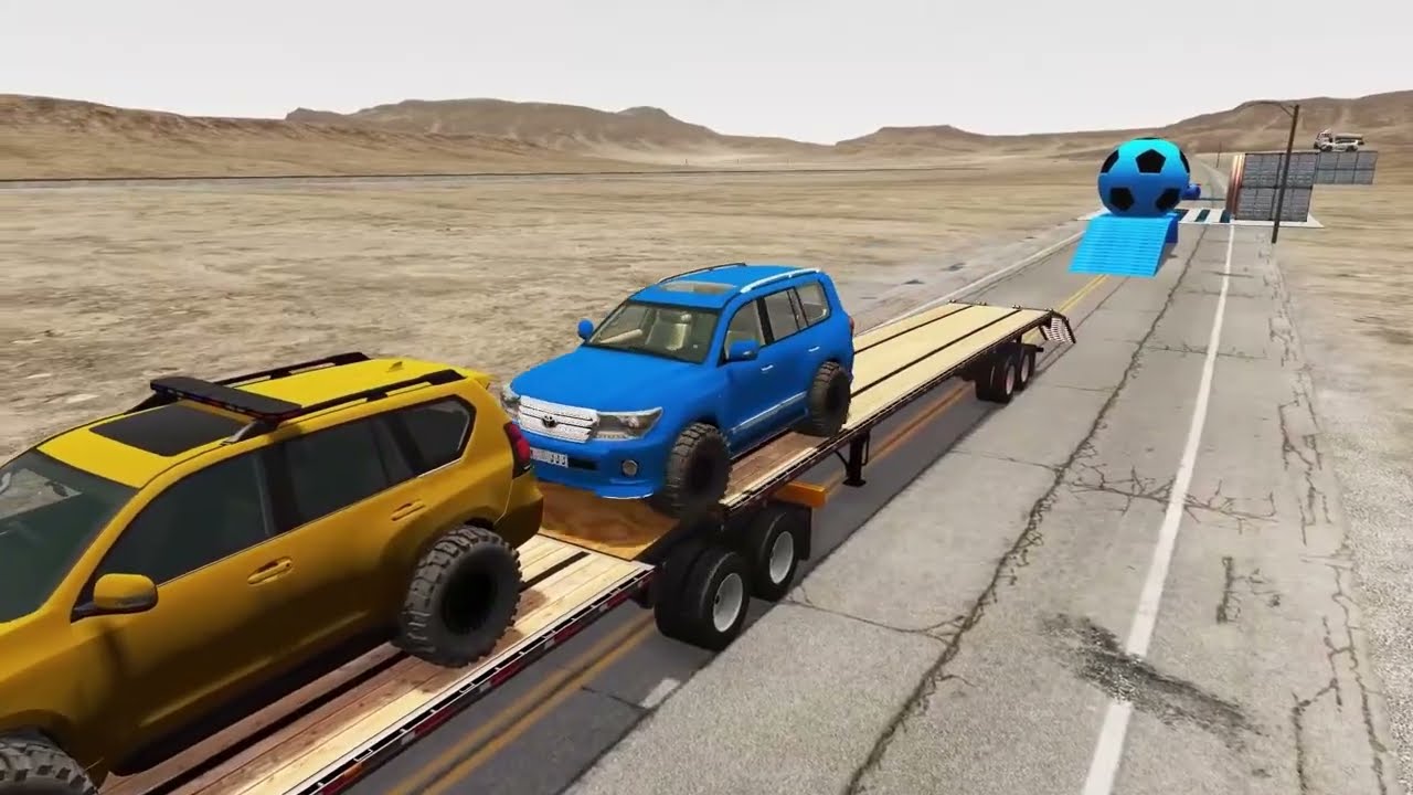 TRANSPORTING PIXAR CARS & FRUITS WITH COLORED & JOHN DEERE vs CLAAS vs TRACTORS - BeamNG.drive #962