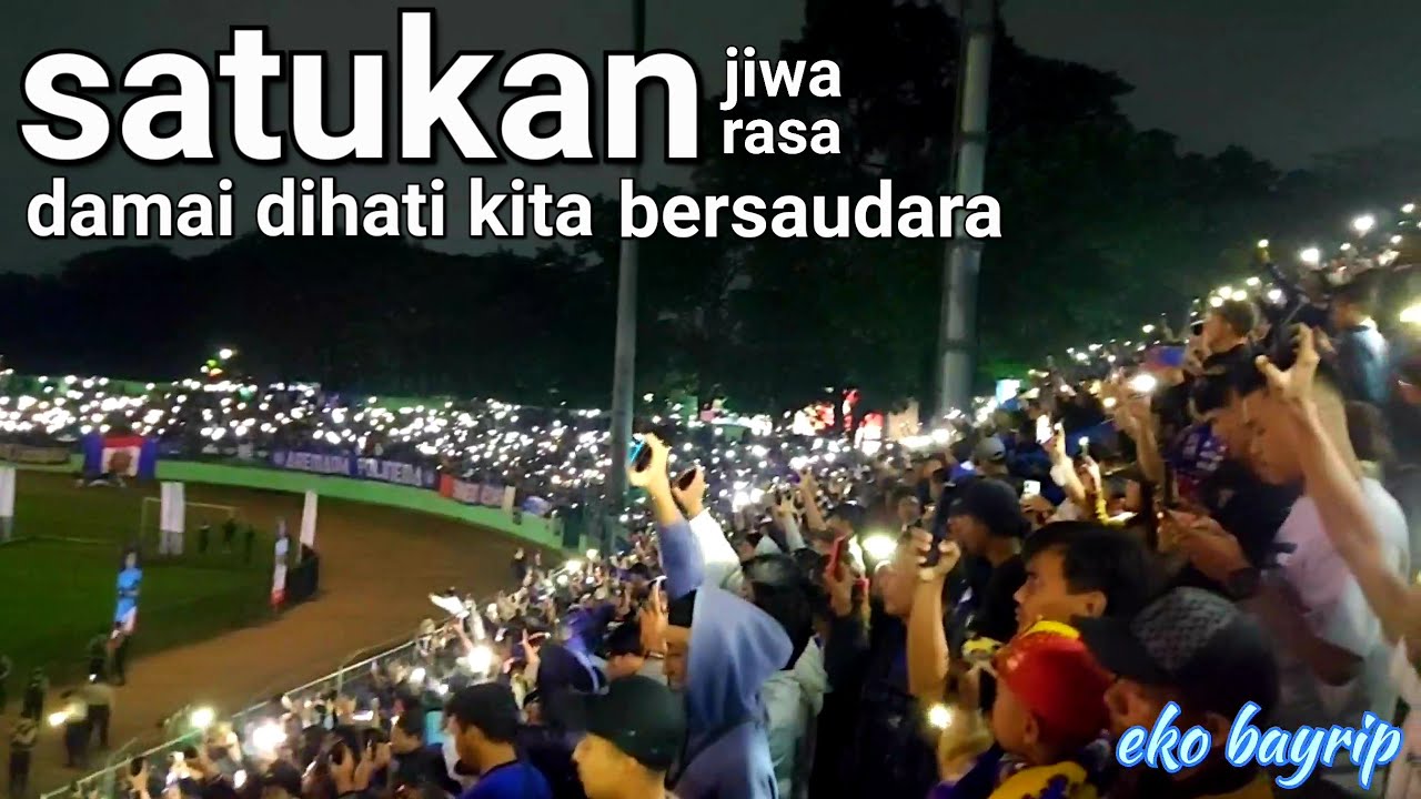 MERINDING aremania kabar damai dihati kita bersaudara | launching team and jersey arema fc