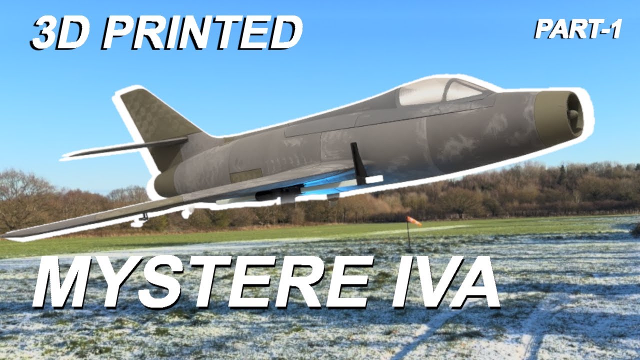 Самолет Dassault Mystère IVA Park Jet, напечатанный на 3D-принтере: проектирование, сборка и перв...