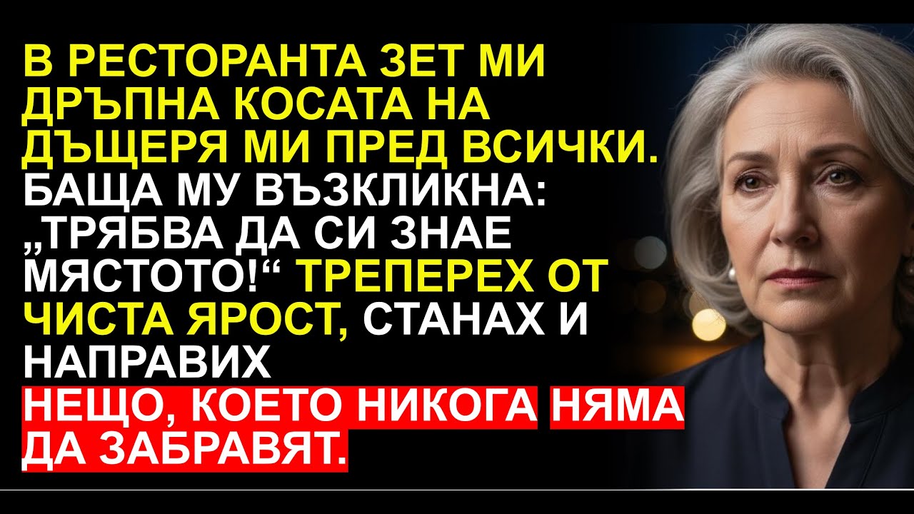 В РЕСТОРАНТА ЗЕТ МИ ДРЪПНА КОСАТА НА ДЪЩЕРЯ МИ. СТАНАХ — НЯМА ДА ЗАБРАВЯТ.