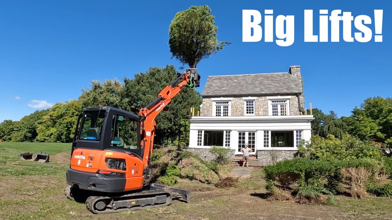 Recycling a Landscape! Steelwrist X04 on Kubota KX033-4!