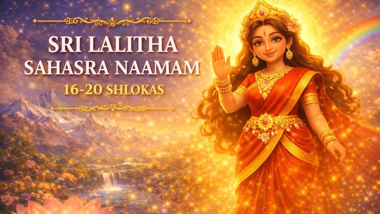  లలితా దేవి దివ్య సౌందర్యం – శ్లోకాలు:16–20