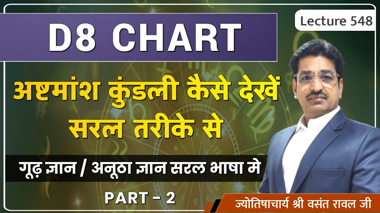 D8 chart#डी८ चार्ट#अष्टमांश कुंडली कैसे देखी जाती हे#Ashtmansh Kundali PART 2 lec 548