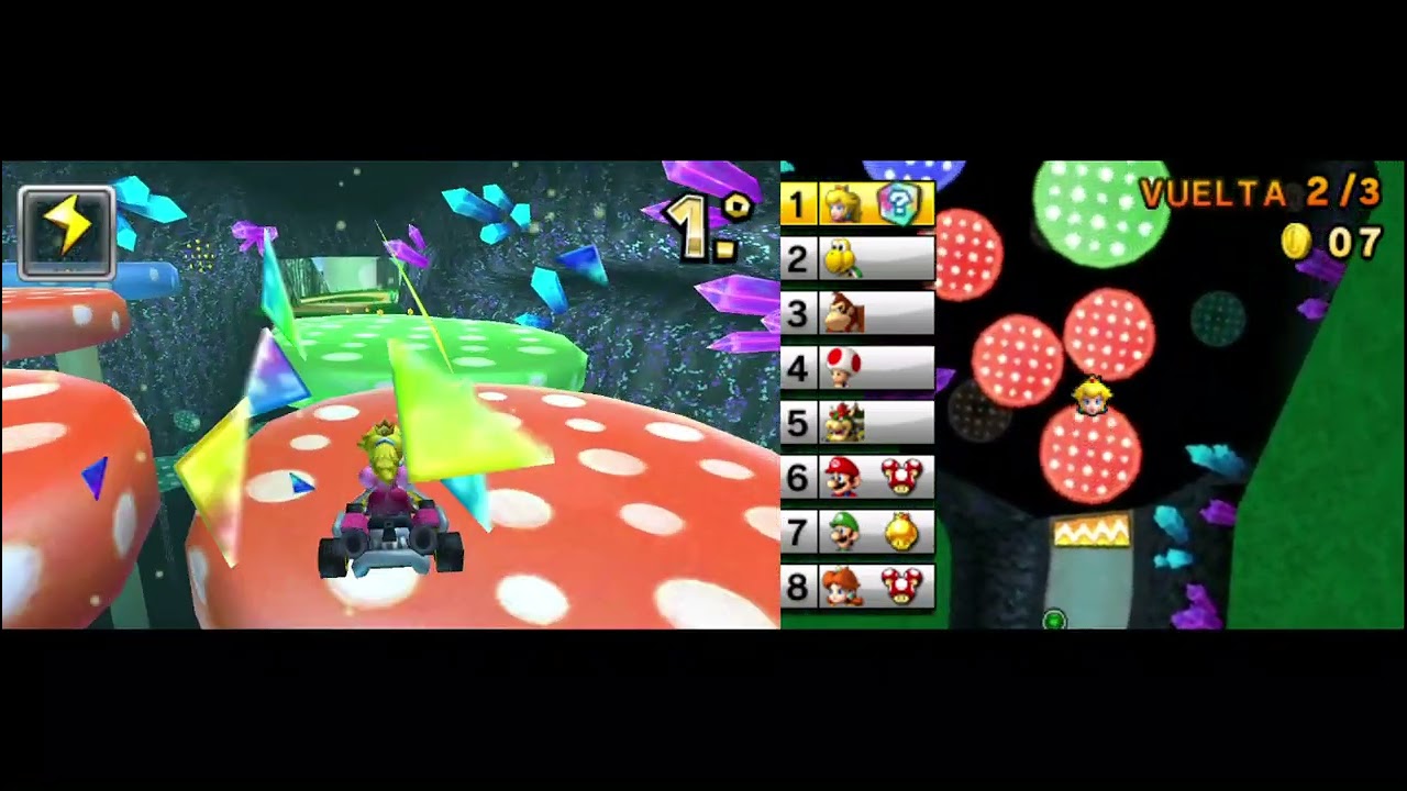 MARIO KART 7 (Copa Caparazón 150 cc) de Nintendo 3ds con emulador CITRA. Jugando con Princesa Peach