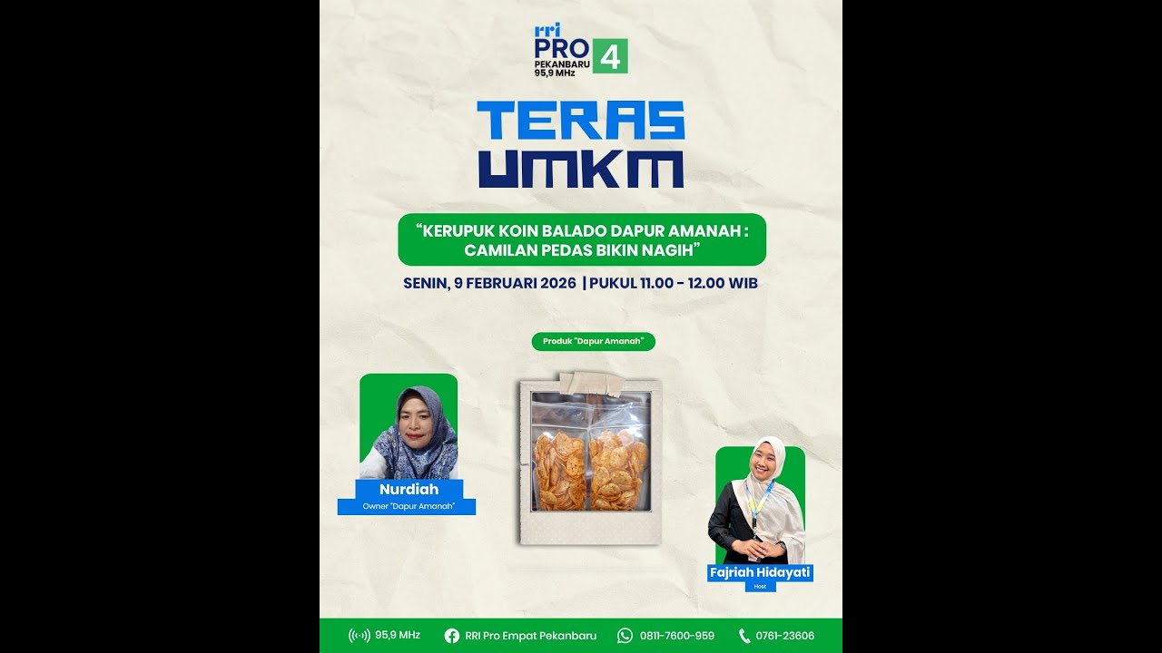 TERAS UMKM PRO 4 PEKANBARU EDISI  SENIN 09  FEBRUARI 2026