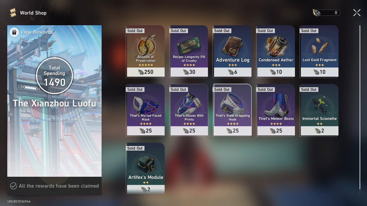 [HONKAI STAR RAIL] All Map Shop Completed.