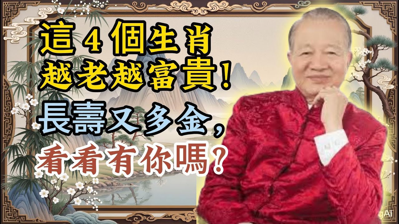 曾仕强：這幾個生肖太有福！越老越旺，看看有你嗎？