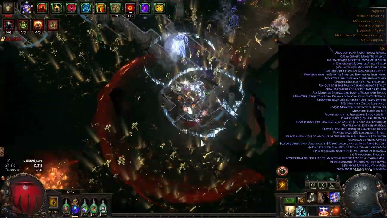 3.26 T17 Ziggurat 4 risk scarab Abyss PBOD Lifestack Juggernaut