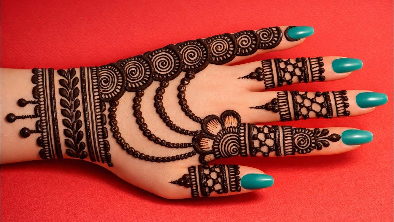 Easy beautiful backhand mehandi design | simple new Arabic mehandi design | mehandi design | mehandi
