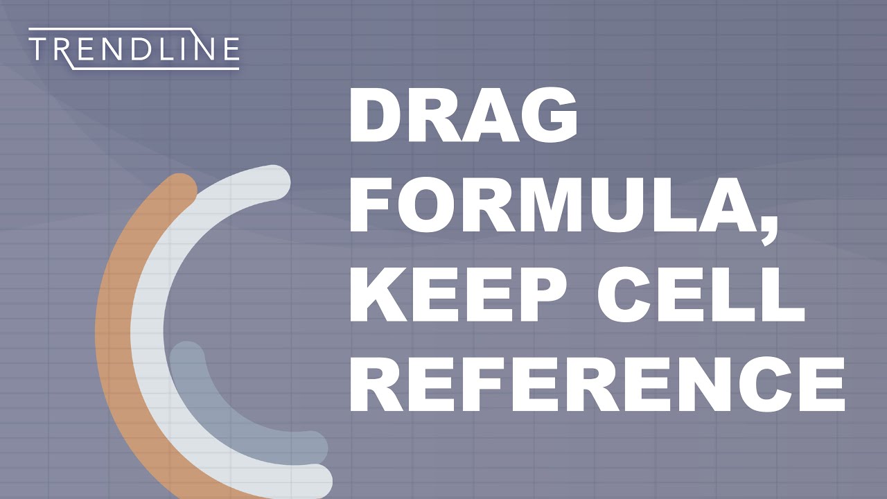 How to drag a formula without changing the cell reference in Excel