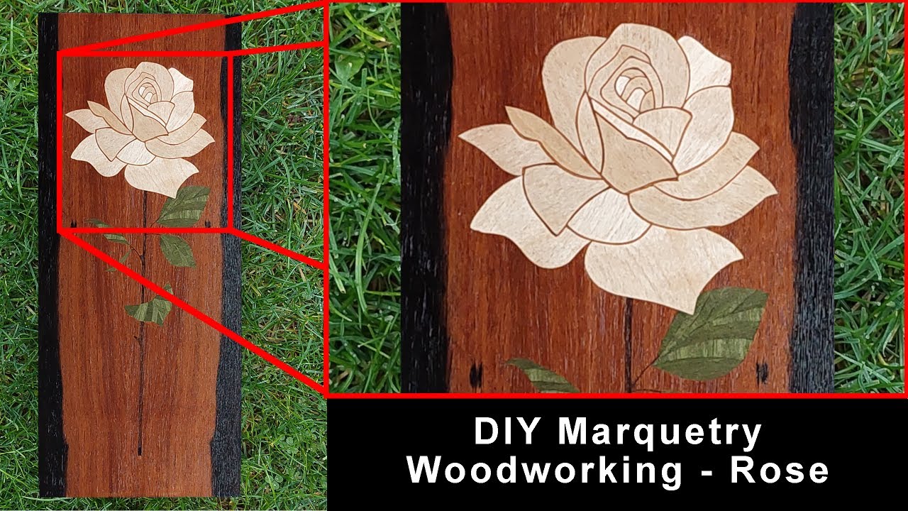 Marquetry Woodworking - Rose