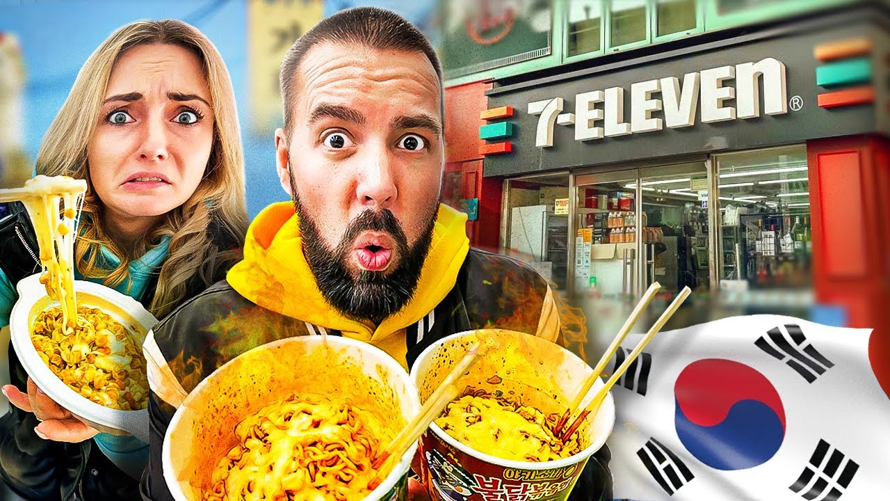Przez 24H JEMY TYLKO jedzenie z MARKETU! | Korea vlog! | Check In