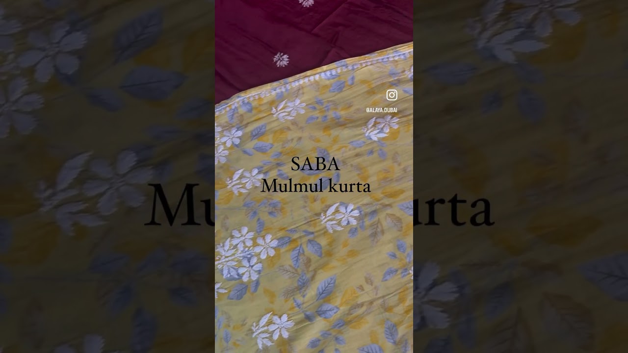Saba Mulmul Kurta || #chikankari #trending #ootdfashion #ootd #viral #shortvideo #fashion