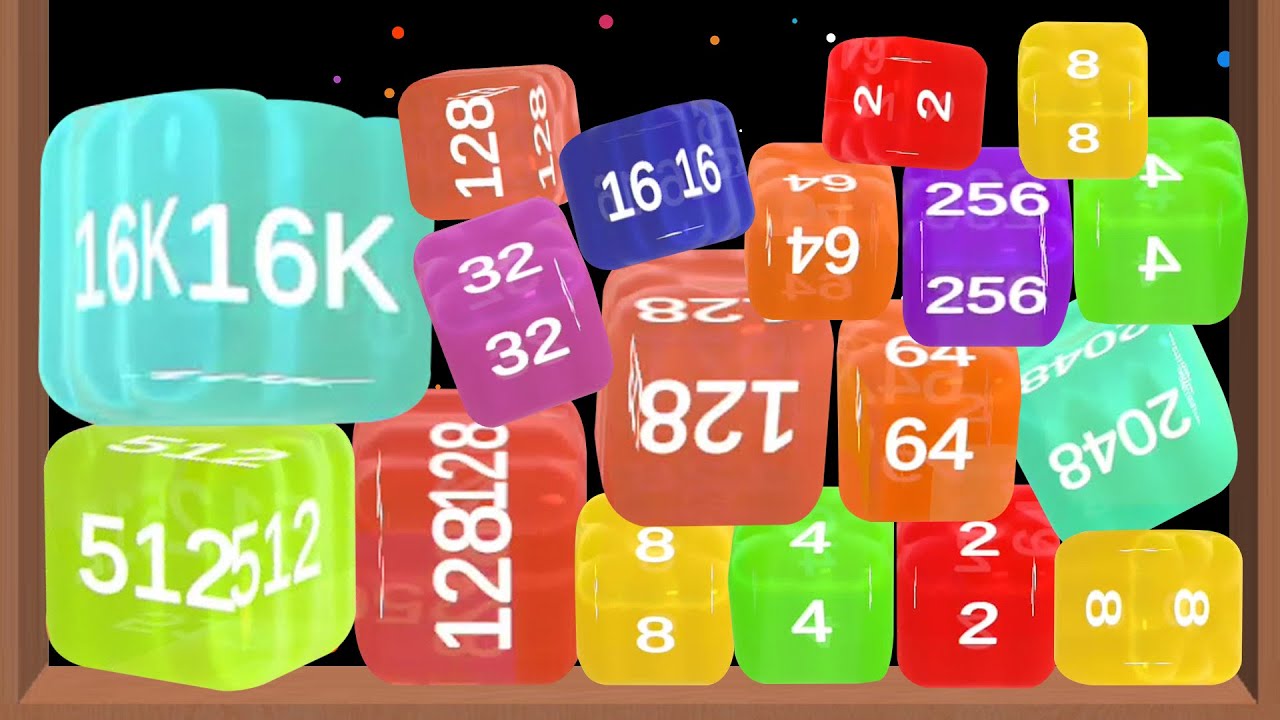 JELLY CHAIN 2048: Cube Merge - Jelly 2048: Puzzle Merge Games (Watermelon Game - Suika Merge)