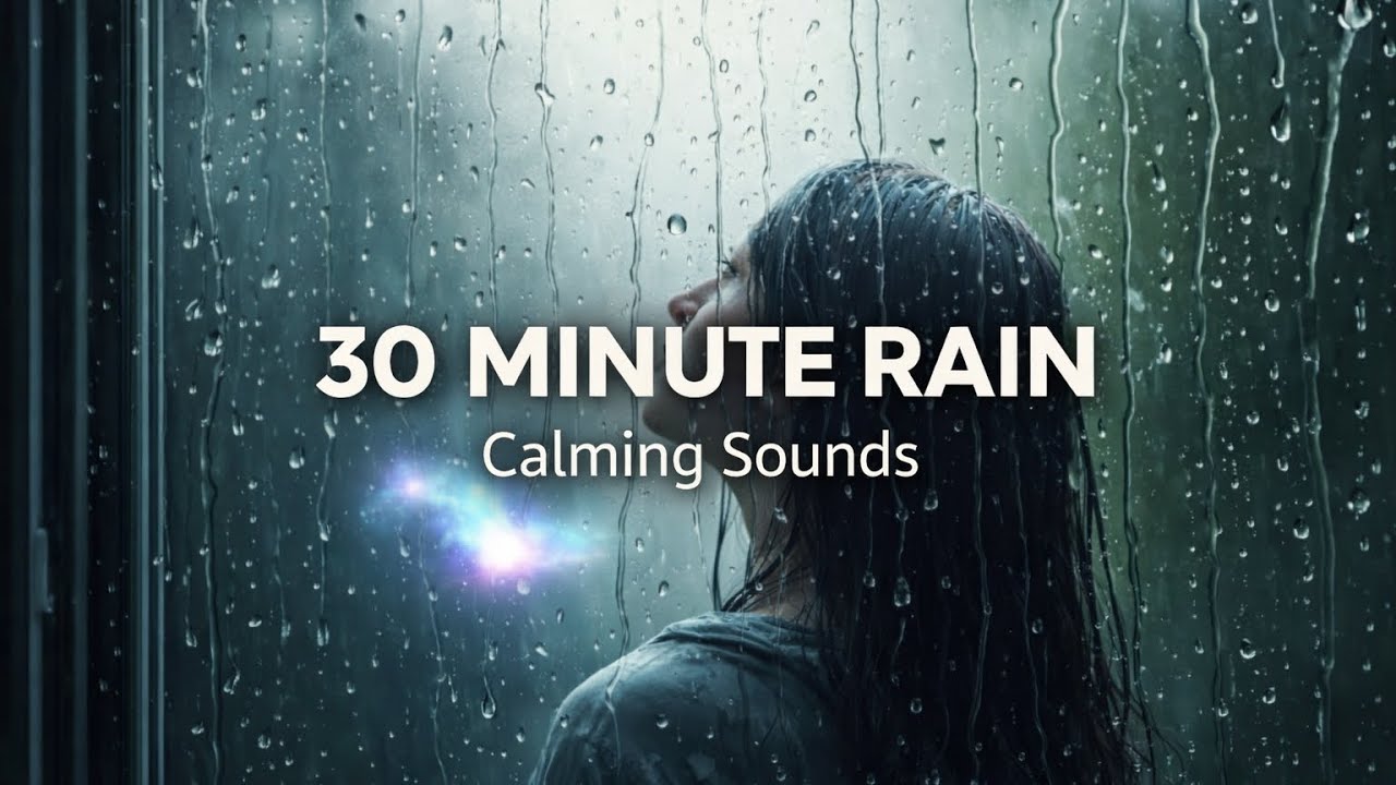 Calming window rain/ Relaxing sound treat insomnia//Rain sound 