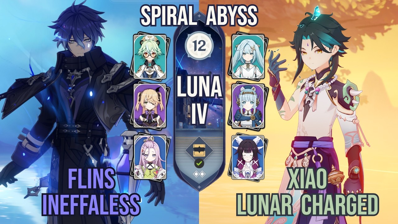 Flins Ineffaless x Xiao Lunar Charged | Spiral Abyss 6.3 / Luna IV | Genshin Impact