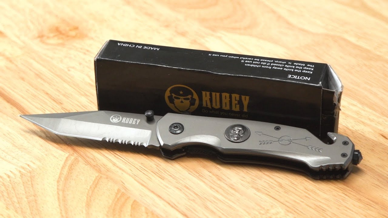 Impressive $12 Pocket Knife - Kubey B103V Tactical Folding Knife Review