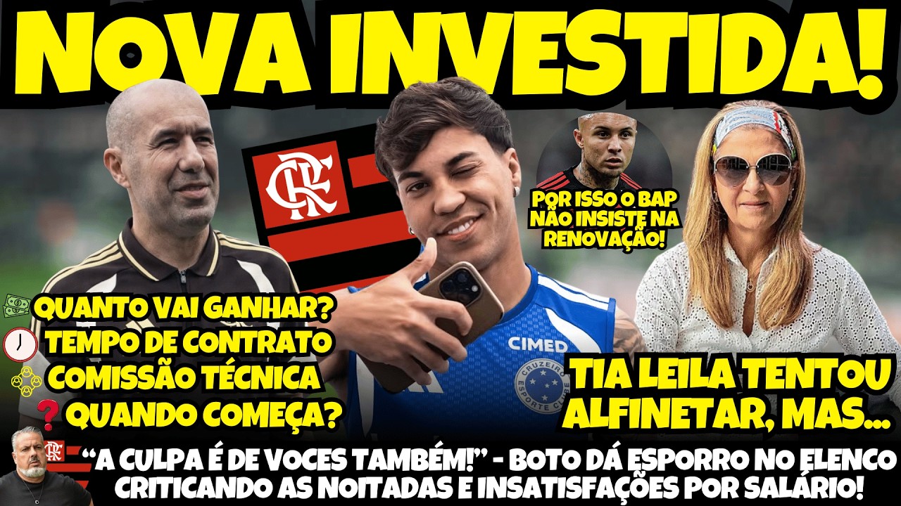 LEONARDO JARDIM PEDE ATACANTE E FLAMENGO FARÁ NOVA TENTATIVA!  SALÁRIO GIGANTE E COMISSÃO DEFINIDOS!