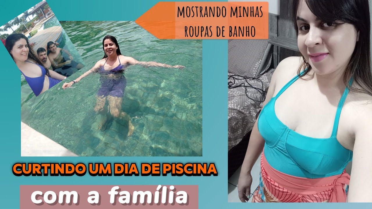  provando roupas de banho + curtindo piscina com a família.#modapraia#costuracriativa