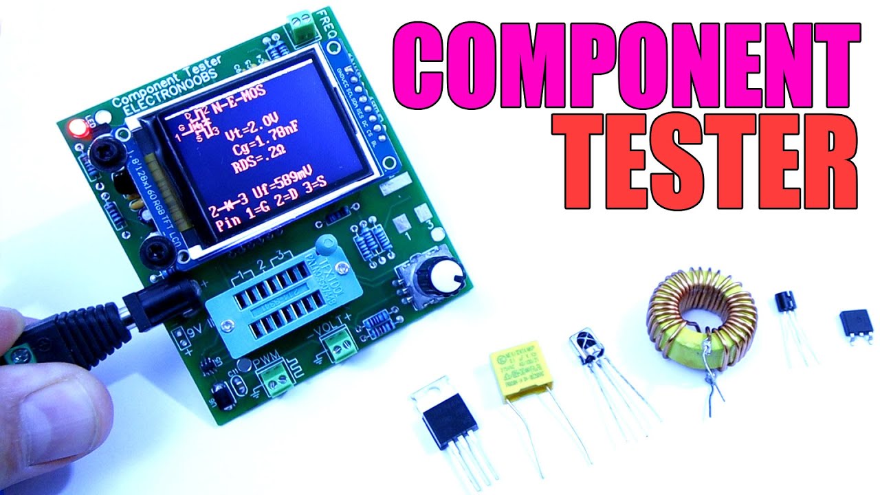 Плата тестера компонентов с Arduino и TFT-дисплеем