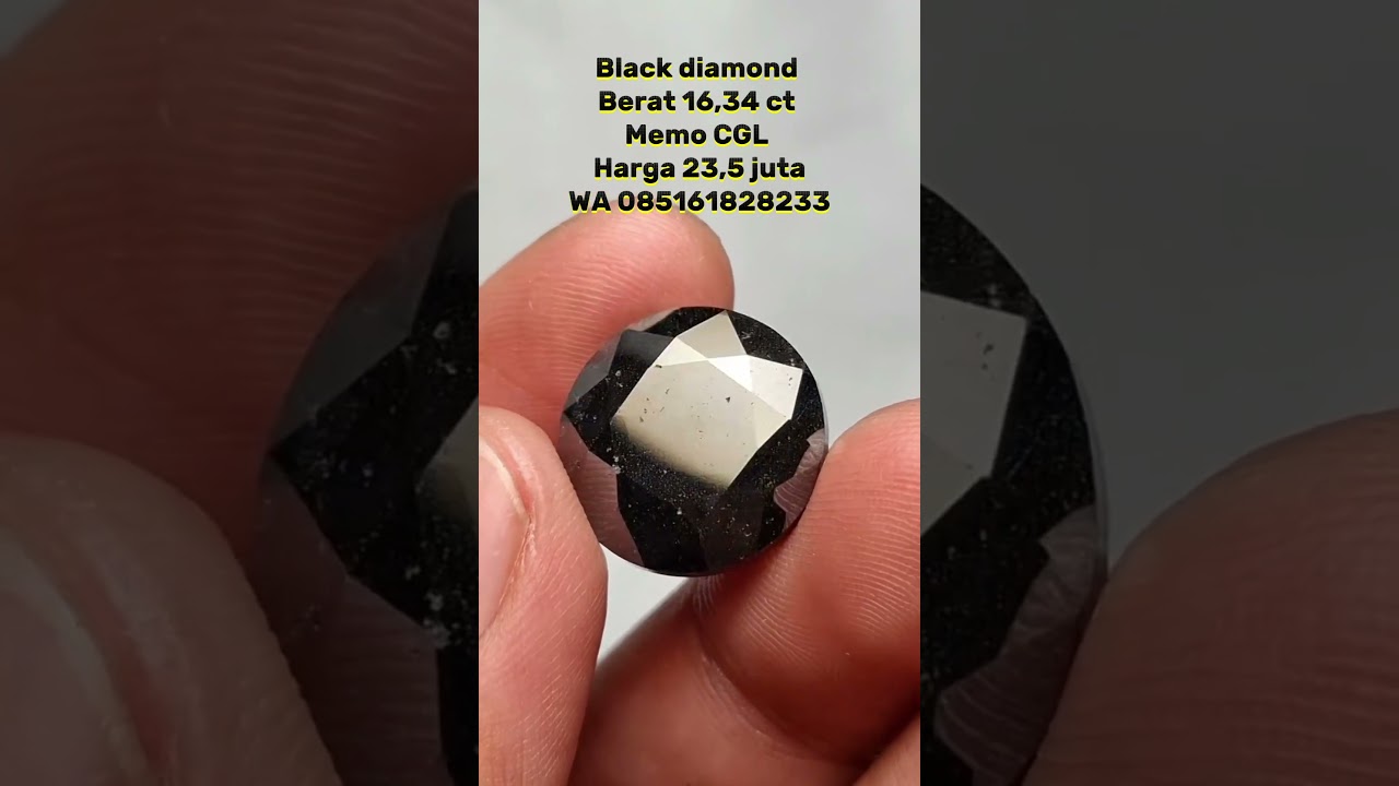 Berlian Hitam/Black diamond 02, sangat layak dikoleksi #gemstone #diamond #berlian #batupermata