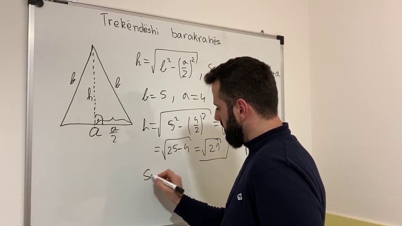 Trekëndëshi barakrahësh, llogaritja e lartësisë
